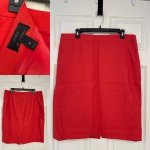 J. Crew No. 2 Pencil Skirt (Red)